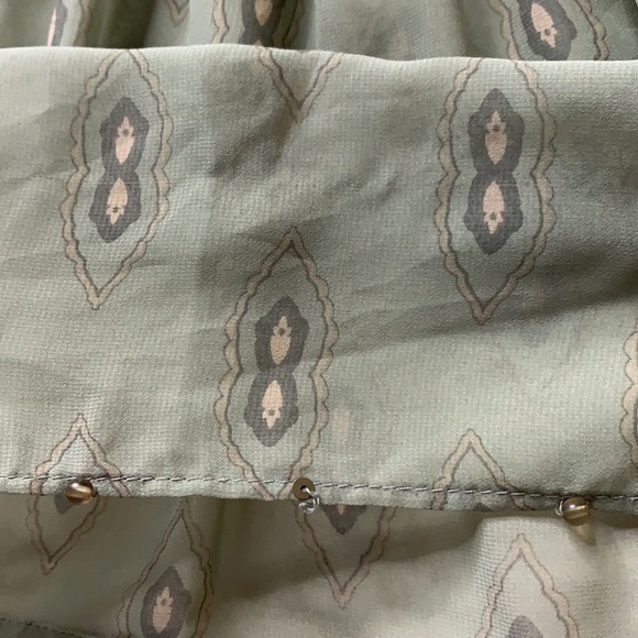 New Free People Ivory Combo Grey Paisley Bohemian tunic  top Small oversized nwt - Picture 10 of 10